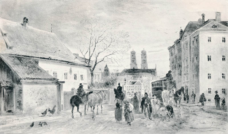 Die Bayerstraße im Jahre 1876
