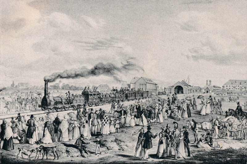 Eröffnung der München-Augsburger Eisenbahn am 1. September 1839