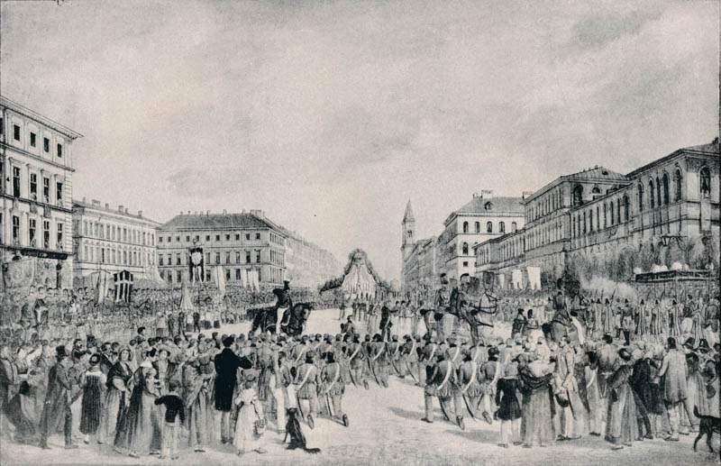 Fronleichnamsprozession im Jahre 1839