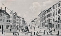 Kraus Gustav - Die Prannerstraße, von der Promenadestraße, gegen das Maxtor gesehen, im Jahre 1