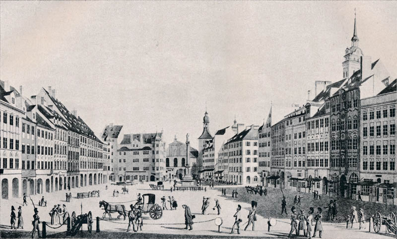 Der Marienplatz im Jahre 1825