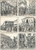 Kraus Gustav - Gedenkblatt der Volksbewegung  in München 9. bis 12. Februar 1848