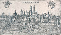 Anonym - Ansicht der Stadt München vom Gasteig aus. anno 1600