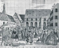Adam Josef - Fischmarkt bei der Heiliggeistkirche
