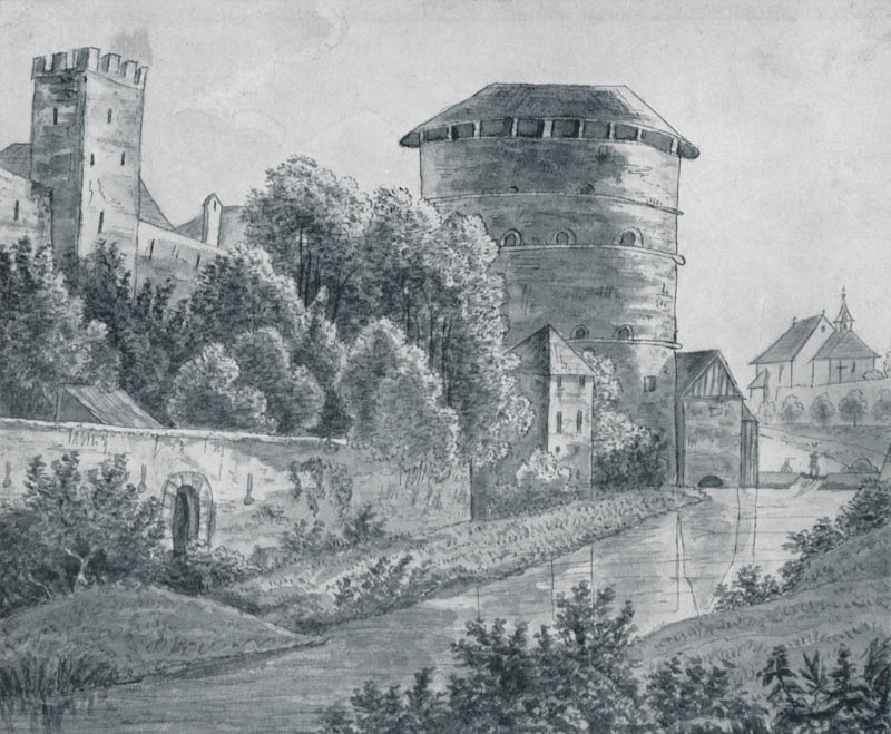 Jungfernturm mit Stadtmauer