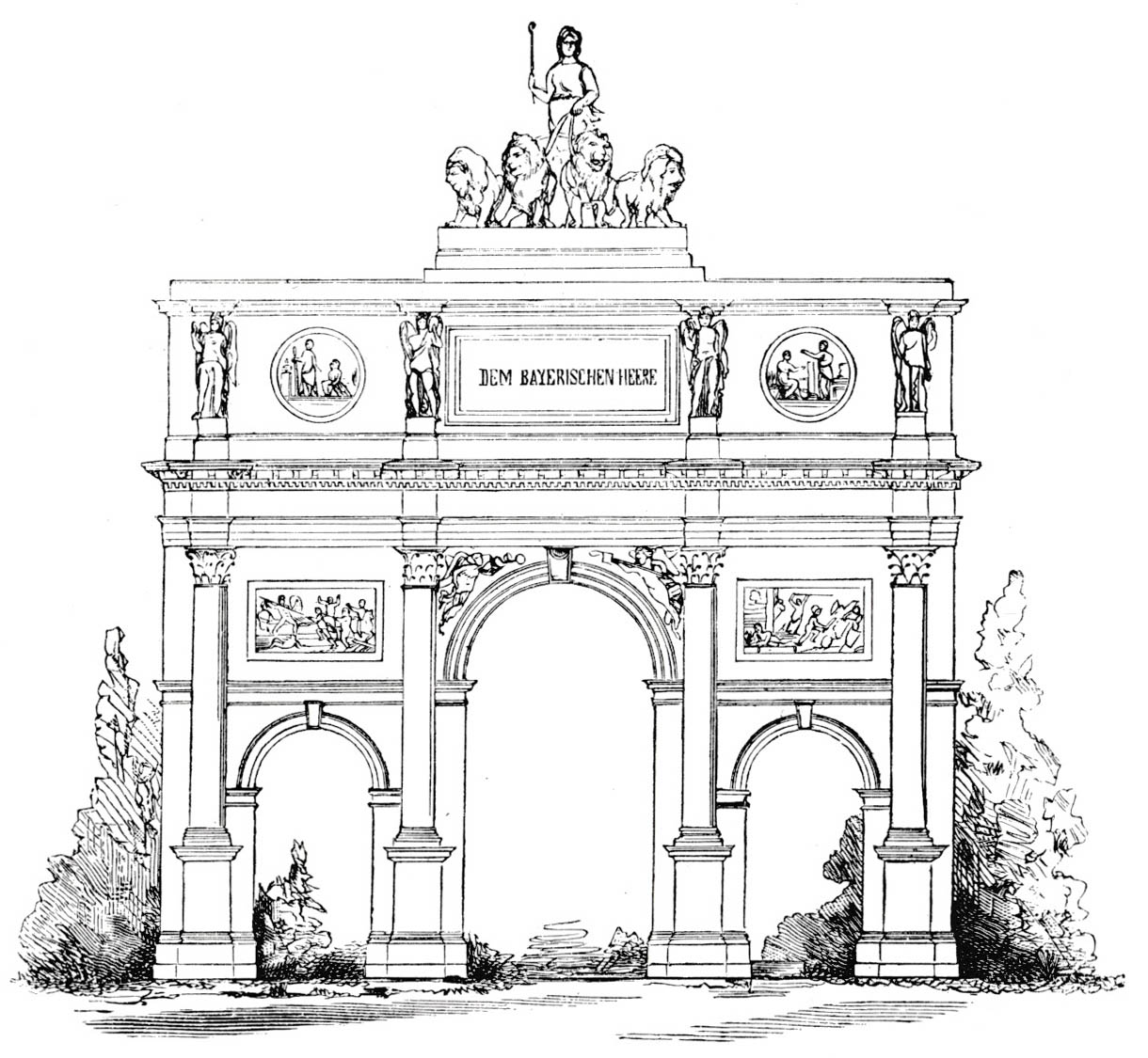 Das Siegestor. Aussenansicht