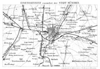  - Eisenbahnnetz zunächst der Stadt München