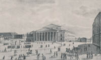 Kraus Gustav - Max-Josephplatz mit neuem Hoftheater ca. 1825