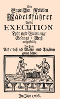  - Flugblatt zur Exekution 1706