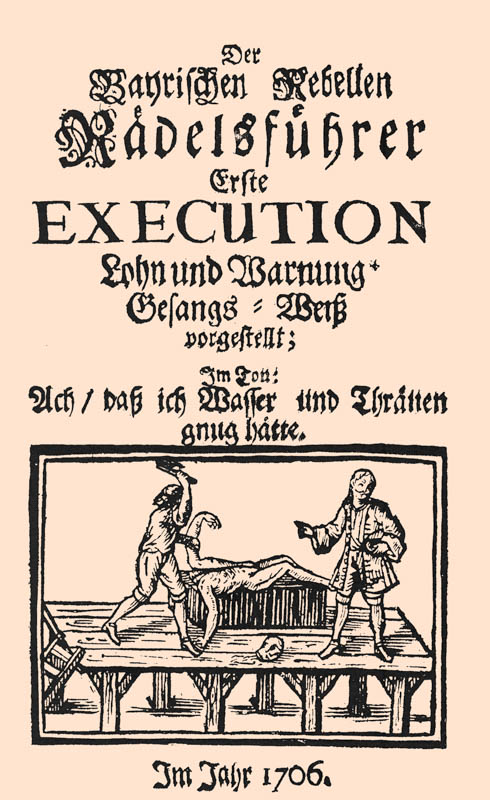 Flugblatt zur Exekution 1706