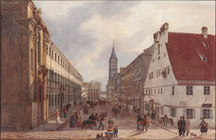 Adam Heinrich - Die Damenstiftstraße gegen Süden