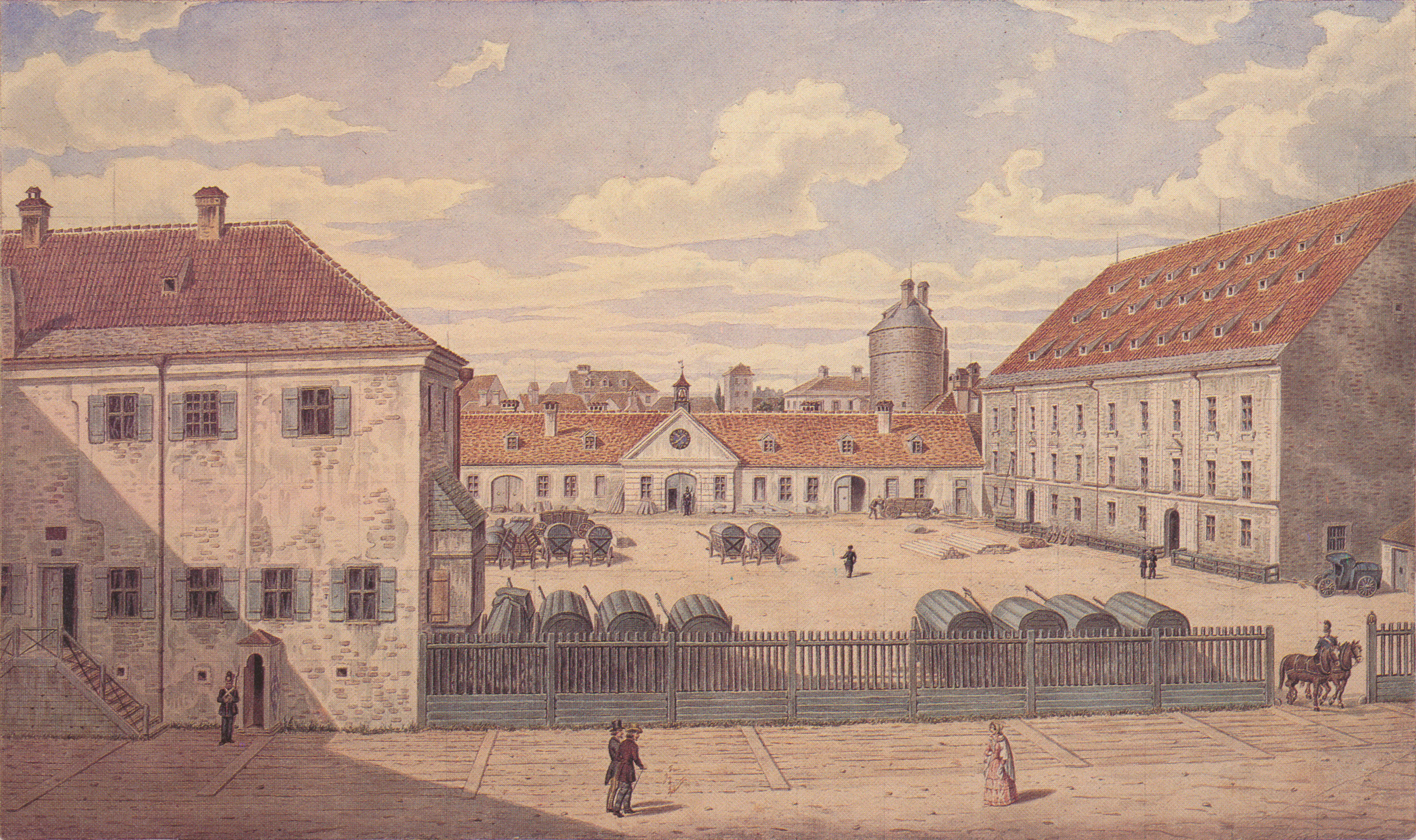 Das Kgl. Zeughaus mit Saliterergebäude 1852