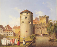Höchl Anton - Partie an der Stadtmauer