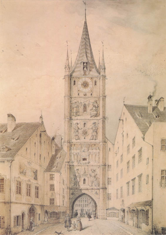 Der „schöne Turm“ in der Kaufingerstraße um 1500