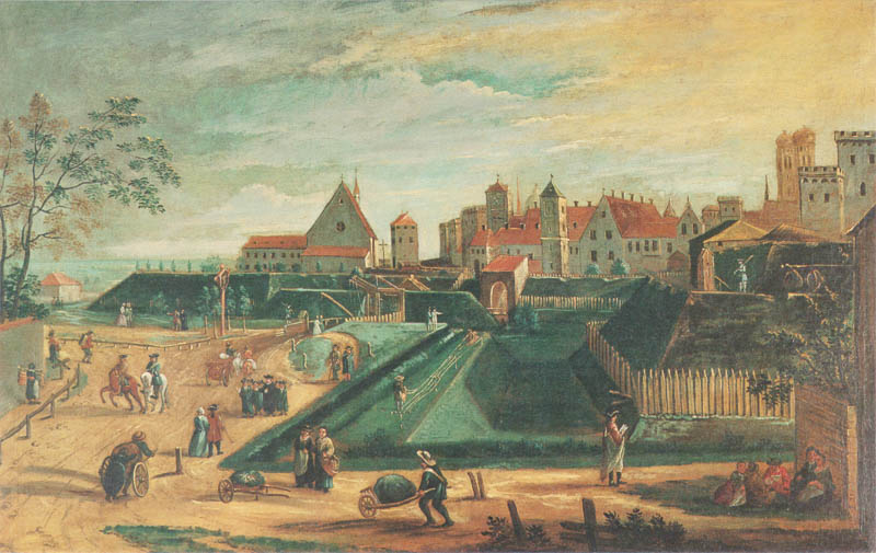 Historische Ansicht: Blick über die Wallbefestigung
