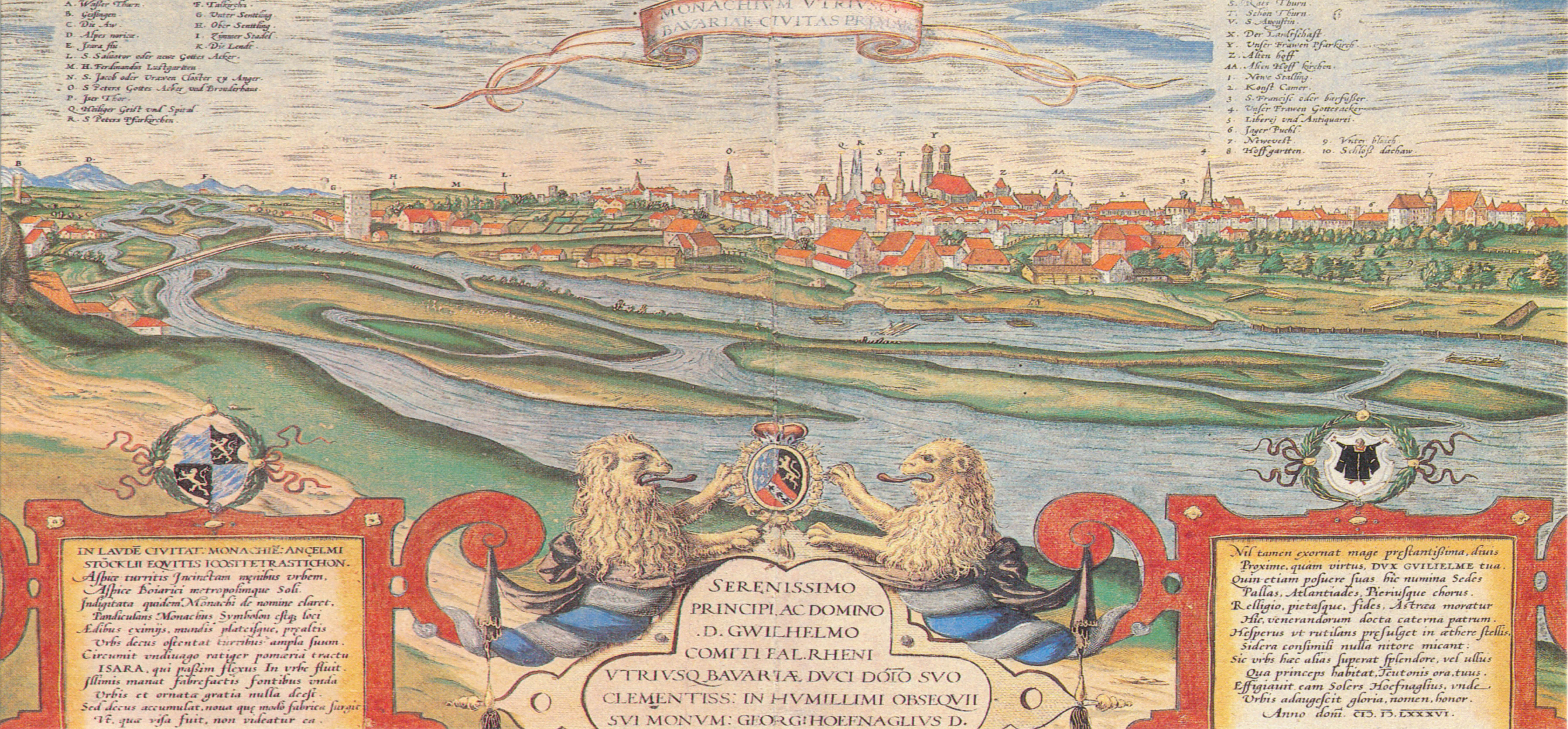 Stadtansicht von München um 1586