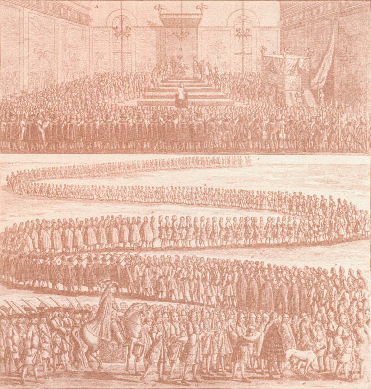 Historische Ansicht: Erbhuldigung der Landstände
