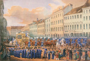Kraus Gustav - Feierliche Auffahrt König Max II. Eröffnung der Ständeversammlung von 1848