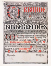  - Bürgerrechtsurkunde