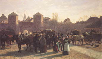 Quaglio Franz - Holzmarkt vor dem Sendlinger Tor