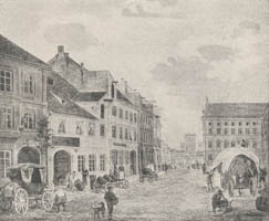 Kirchmair J. - Bräustätt zum Oberspaten in der Neuhauserstraße im Jahre 1840