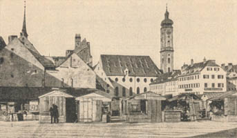  - Heiliggeistkirche mit dem Areal des ehemaligen Spitals (Viktualienmarkt)