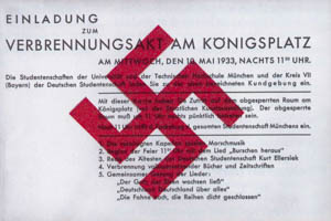 Nationalsozialistische Bücherverbrennung auf dem Königsplatz  