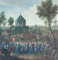 Horemanns Peter Jakob - Kurfürst Karl Albrecht (Kaiser Karl VII.) mit Hofgesellschaft