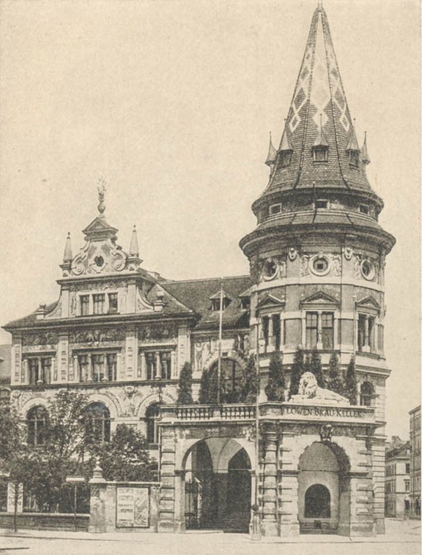 Historische Ansicht: Löwenbräukeller am Stiglmaierplatz