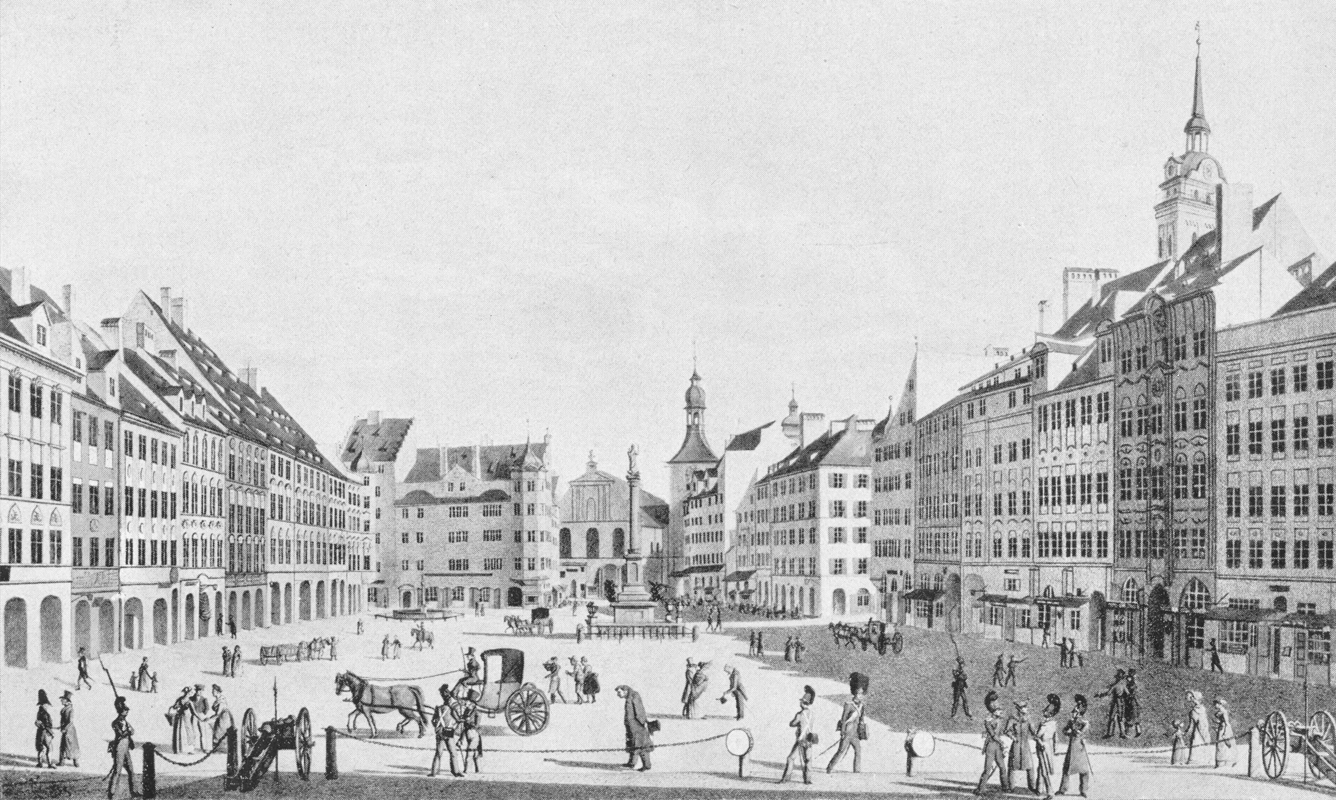 Der Marienplatz 1825