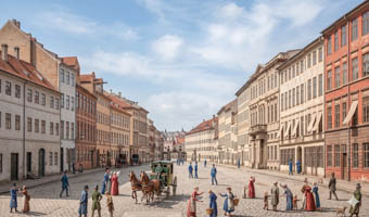 Die Prannerstraße von der Promenadestraße gegen das Maxtor