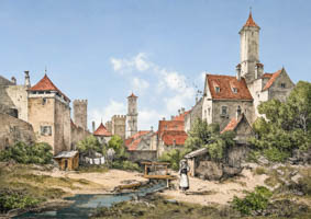 Kirchner Albert Emil – Partie an der Stadtmauer