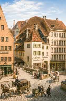 Das Bäckerhäuslein an der Hochbrückenstraße Tal