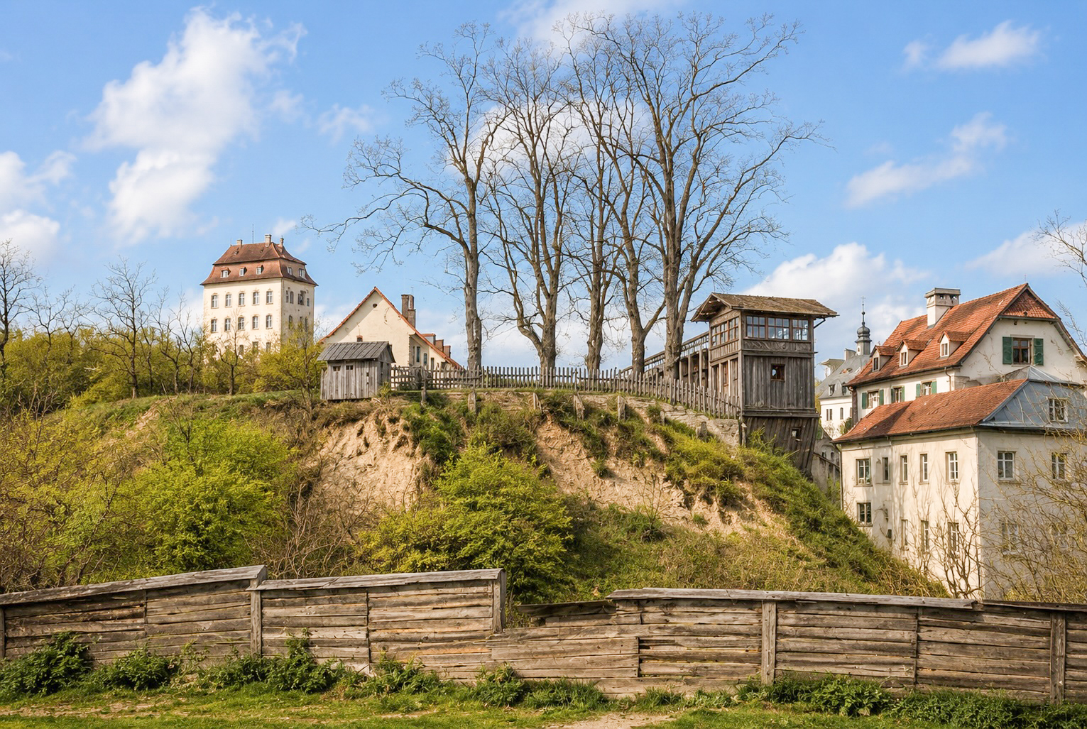 Geisterschlößl und Rockerl von der Winterstraße aus 1884