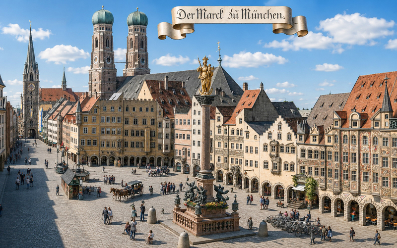 Der Marienplatz ca. 1700