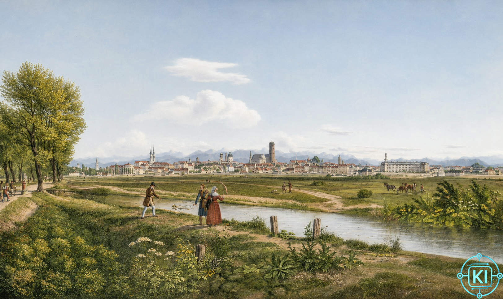 Ansicht der Stadt München von Norden, ca. 1837