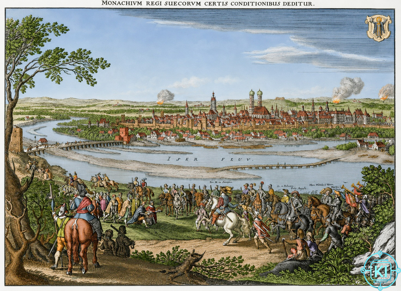 Einzug König Gustav Adolphs von Schweden in München 17.Mai 1632