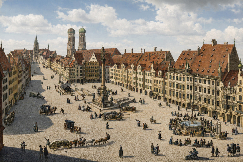 Der Marienplatz ca. 1730