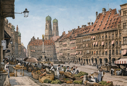 Der Marienplatz ca. 1830