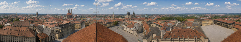 Panorama der Stadt München vom kgl. Hoftheater aus ca. 1826