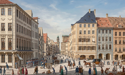 Die Wein- und Theatinerstraße in München 1825