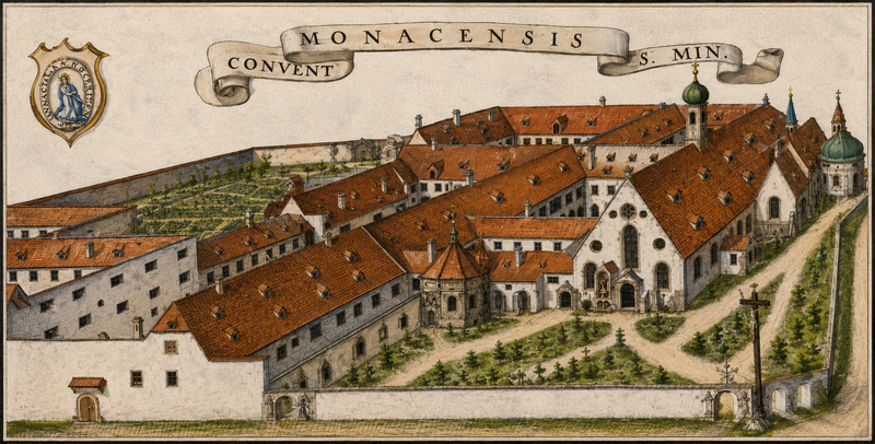 Das „Franziskanerkloster“ am heutigen Max-Josepf-Platz