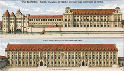 Die Kgl. Residenz von Westen und von Norden