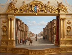 Kerll - Bühnenbild der Oper L'Erinto