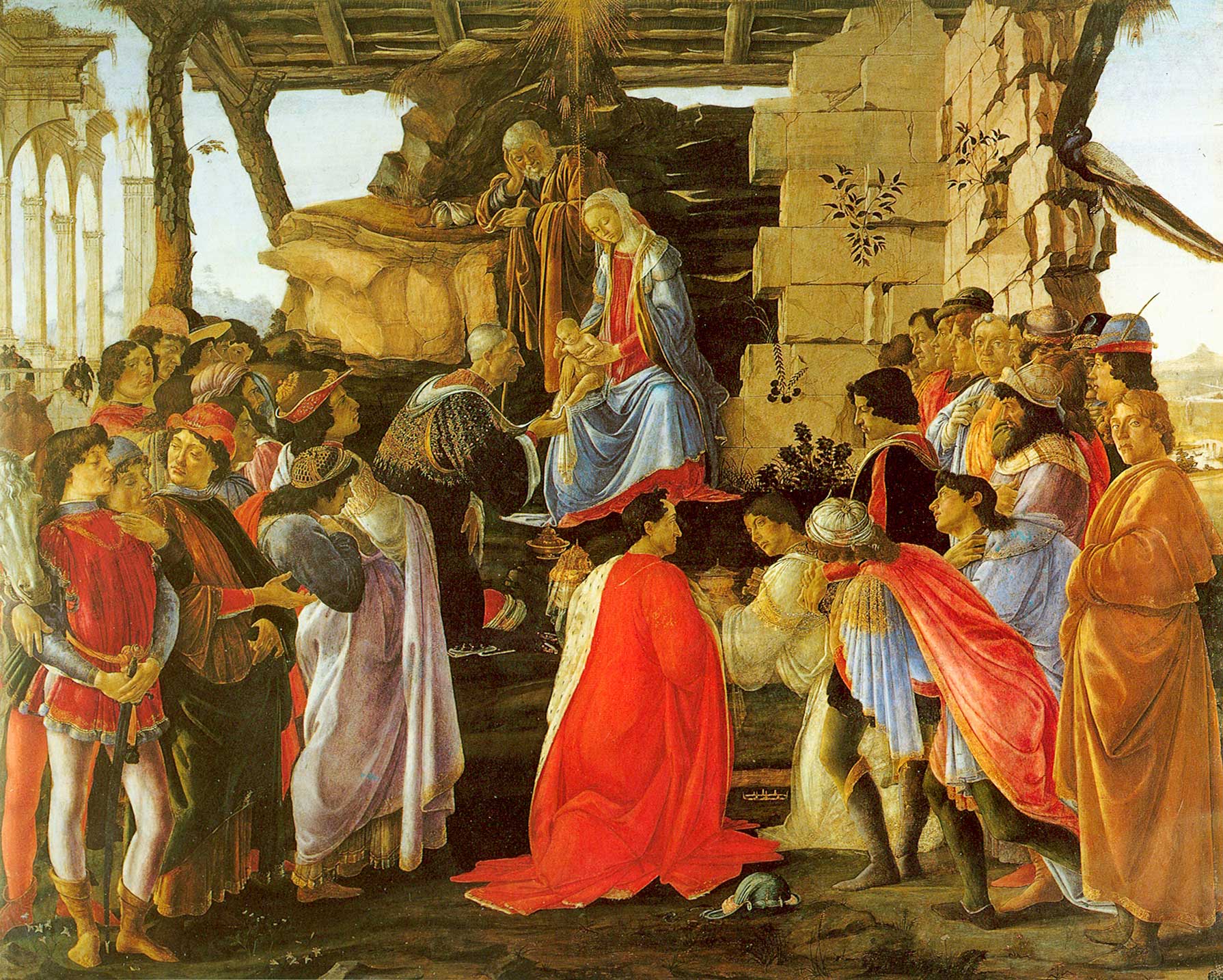Botticelli Sandro - Anbetung der Heiligen Drei Könige