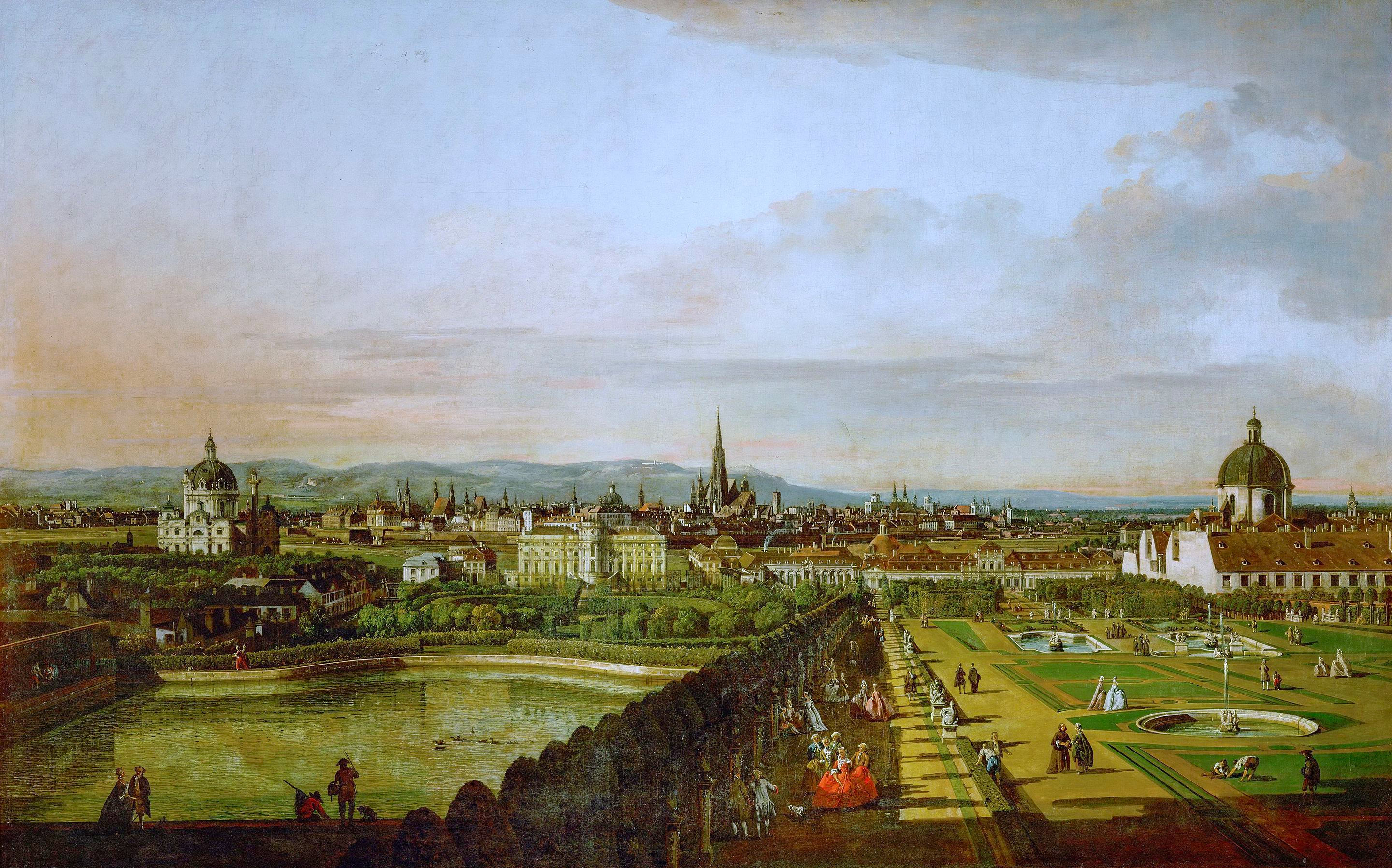 Bellotto Bernardo - : Wien, vom Belvedere aus gesehen