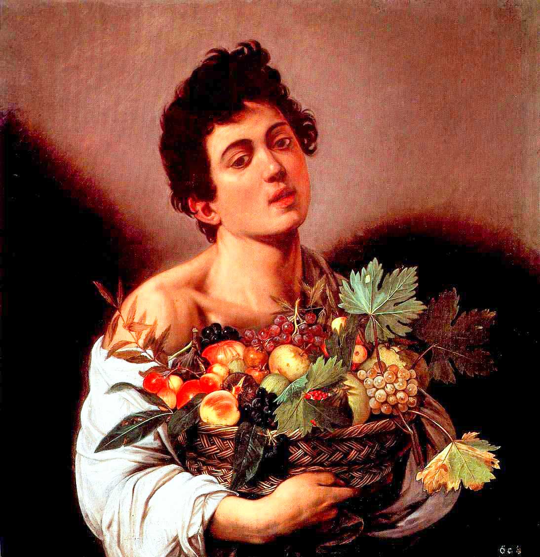 Caravaggio -  Knabe mit Früchtekorb