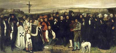 Ein Begräbnis in Ornans - Courbet Gustave