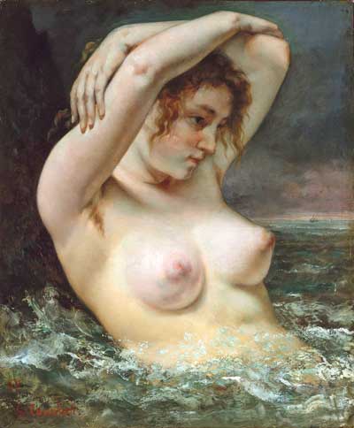 Die Frau in den Wellen - Courbet Gustave