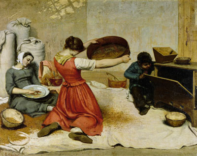 Die Kornsieberinnen - Courbet Gustave
